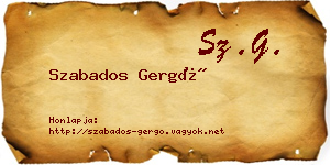 Szabados Gergő névjegykártya
